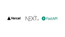 Vercel, FastAPI, Next.js logos